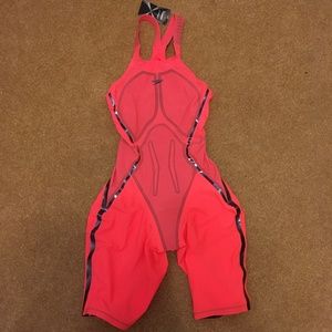 Speedo LZR Racer X Open Back Kneeskin Tech Suit Size 28